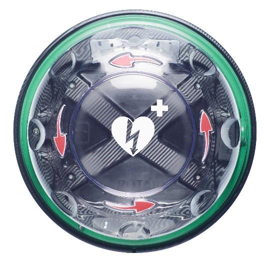 AED-Wandschrank ROTAID Plus, innen, grün/klarsicht