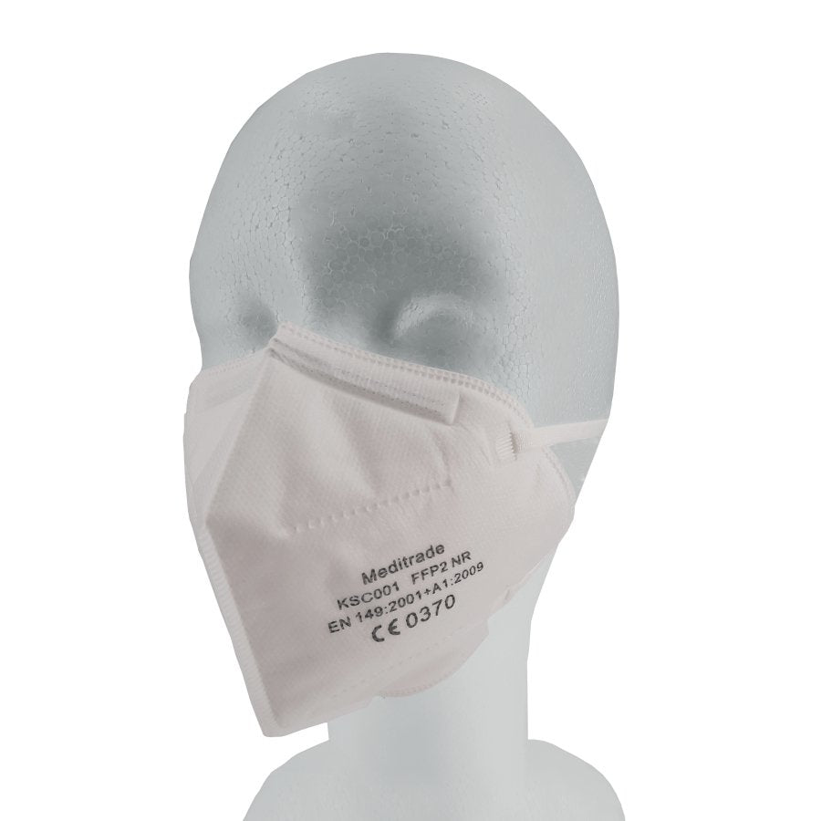 20 FFP2 NR Atemschutzmasken Meditrade , ohne Ventil, 5-lagig CE 0370