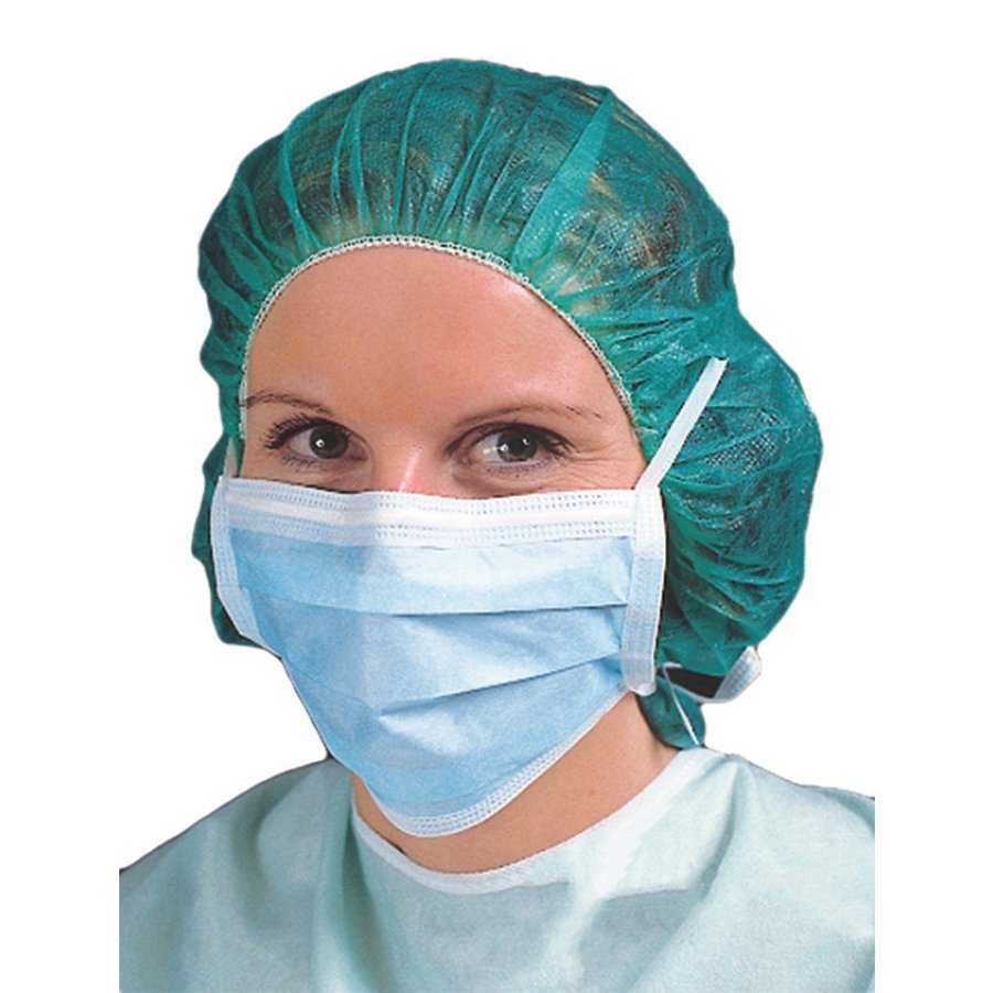 Medizinischer Einmalmundschutz OP-Maske, EN 14683 Typ II, 3-lagig mit elastischen Ohrschlaufen
