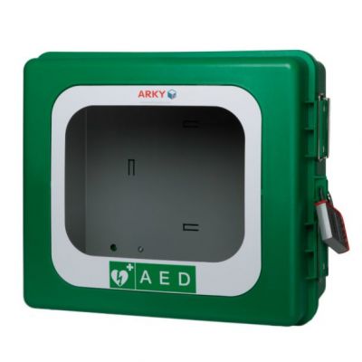 ARKY Outdoor AED Schrank mit Heizung 24V, grün