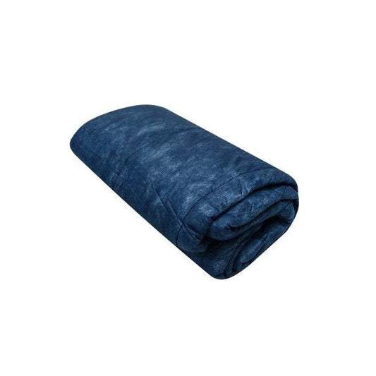 Einmaldecke in blau, 190 x 110 cm, Baumwollfüllung 500 gr. Wasserabweisende Decke zum Einmalgebrauch