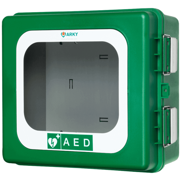 ARKY Outdoor AED Schrank mit Heizung 24V, grün
