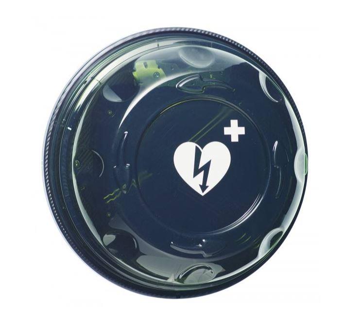 AED-Wandschrank ROTAID Solid Plus Heat, außen, transparent/grün, mit Alarmfunktion